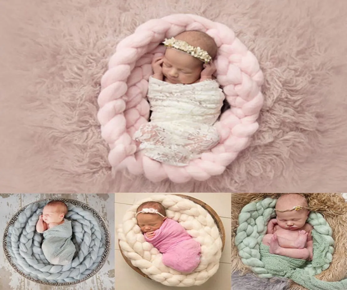 New 1 PC Handmade Blanket Soft Wool Knitting Blanket Newborn Baby Pography Po Props Backdrop Rug Baby Shower Wrap Towel8613142