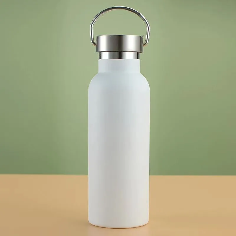 Botella de agua de acero inoxidable – 25 oz aislada al vacío de doble pared  con tapa de rosca / a prueba de fugas, termo de viaje, para deportes