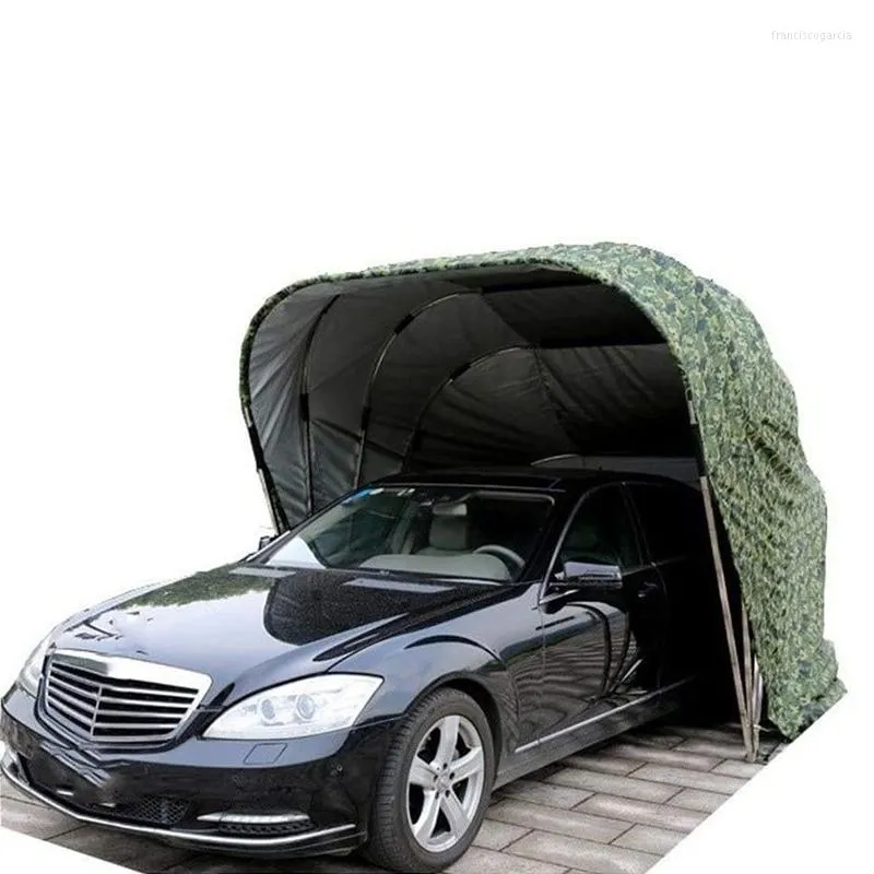 Tentes et abris Tente de voiture Portable Manuel Étanche Maison Abri Pliable Abri Carport Parking Auvent Acier Galvanisé Rétractable