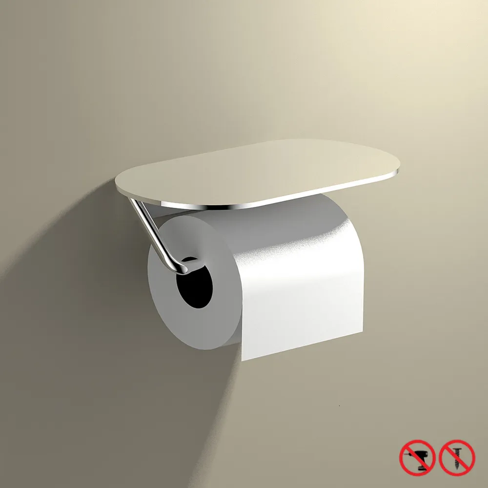 Porta carta igienica Rotoli da bagno Appendiabiti in alluminio Rack Appendiabiti Shining Free Punch Hardware 221201