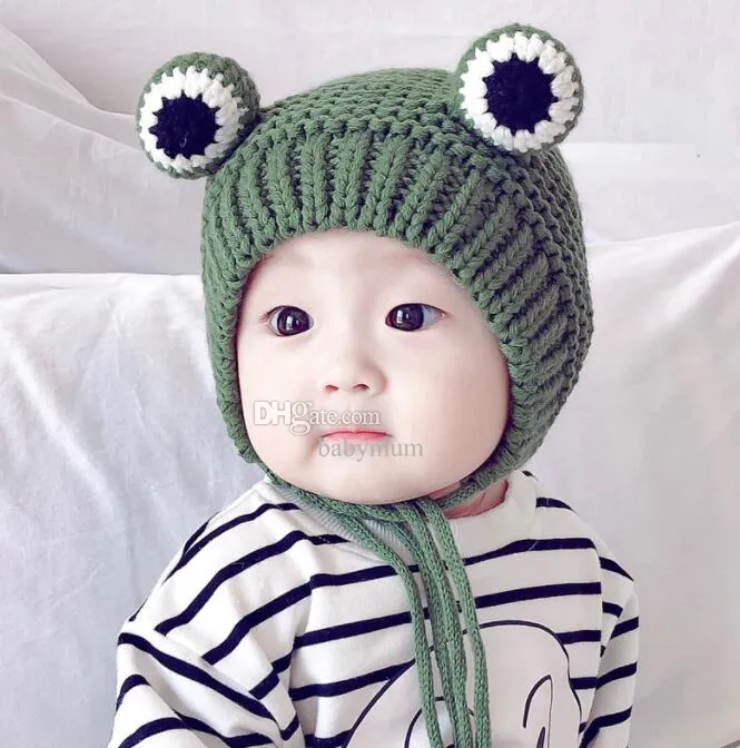 Inverno quente bebê lã Crochet Capéu