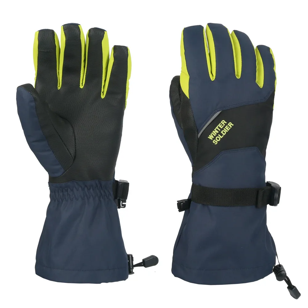 Gants de ski pour hommes et femmes, imperméables, imperméables, noirs, roses, temps froid, chauds, coupe-vent, pour l'extérieur, 221130