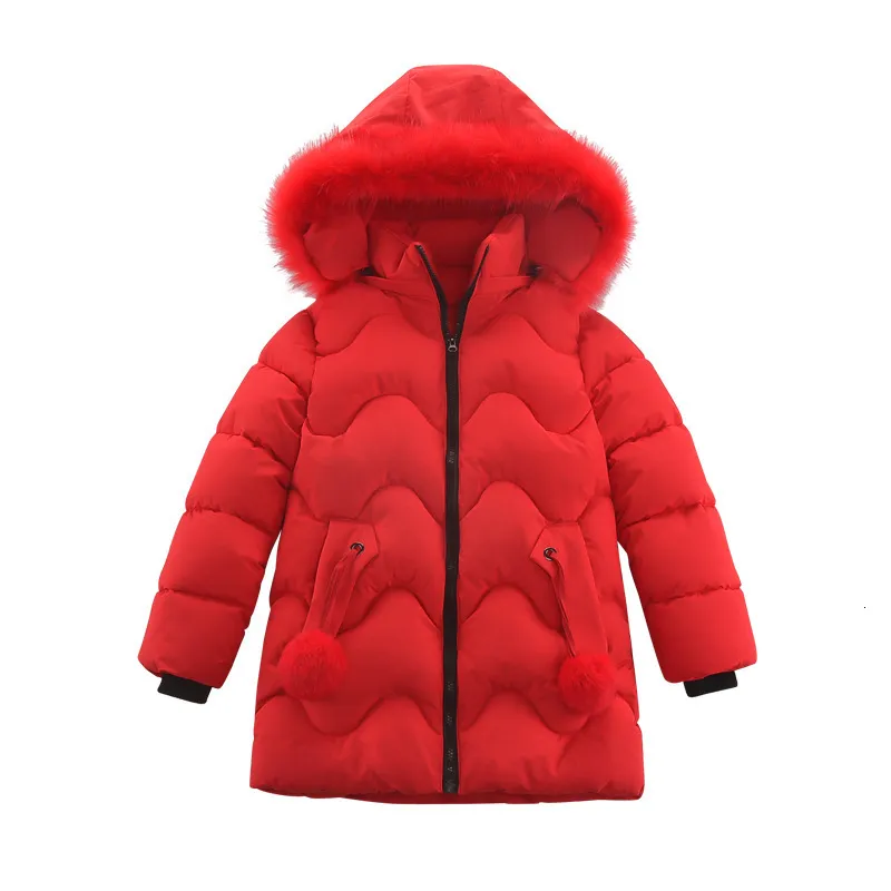 Вниз пальто модное девочки детский зимний рождественский курт