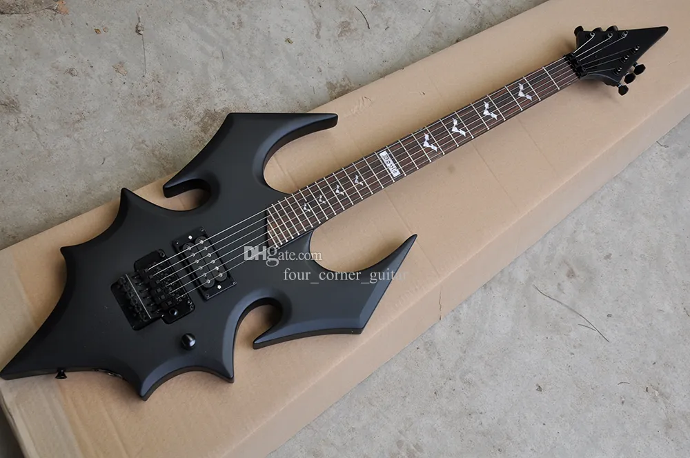 エレキギター　フロイドローズタイプ　黒 エレクトリックギターカスタム：フロイドローズとローズウッド