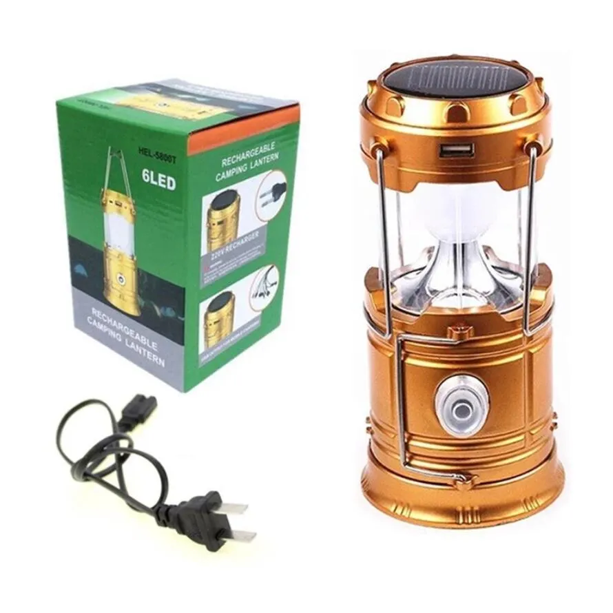 Lanterne portatili Luce da campeggio solare 3 in 1 Tenda da sopravvivenza esterna ricaricabile Usb Lampada da notte a sospensione a led luminosa di emergenza portatile