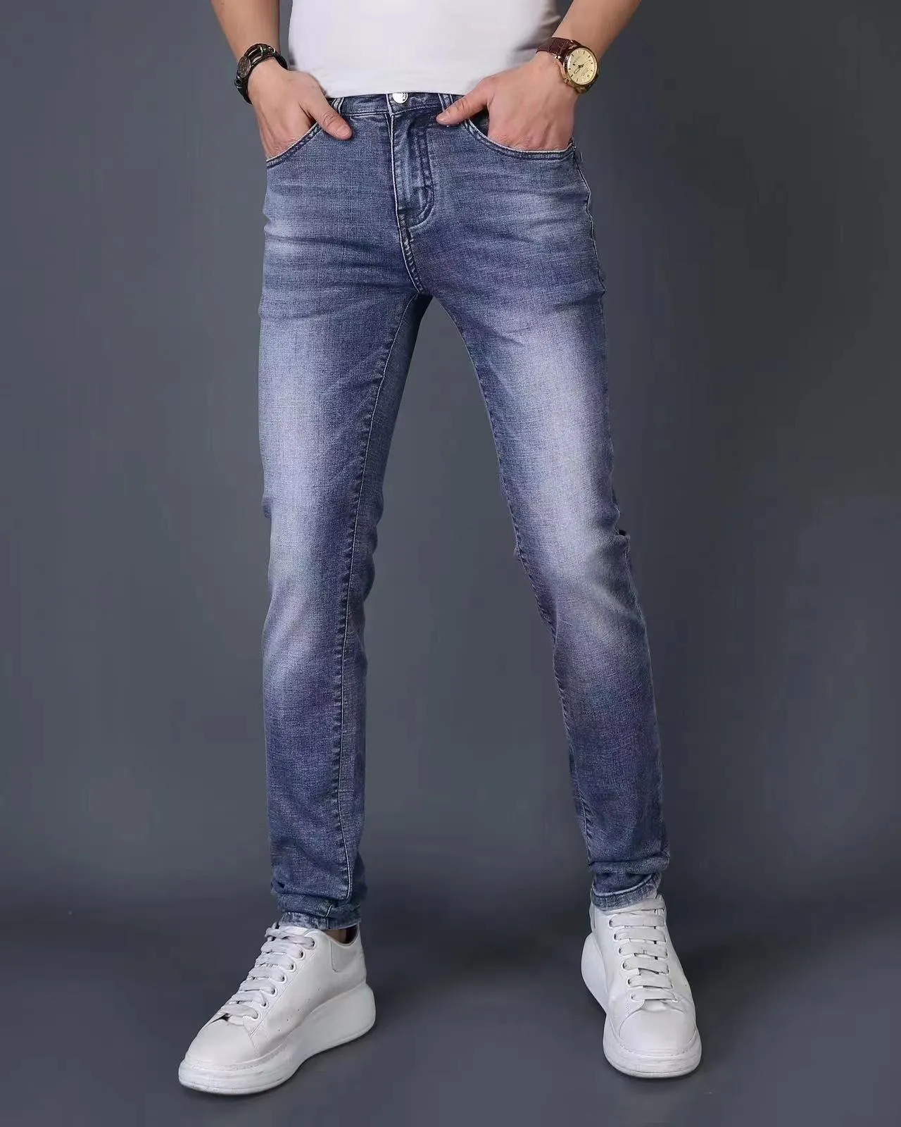 L7 Top Qualité Hommes Designer Jeans pour Hommes et Femmes Marque De Mode Pantalon De Luxe Slim Fit Moto Hip Hop Denim Pantalon Hommes 194p