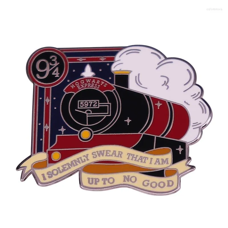 Spille magiche Magic World Express Train Pin smalto I solennemente giuro che non ho un buon badge da spilla