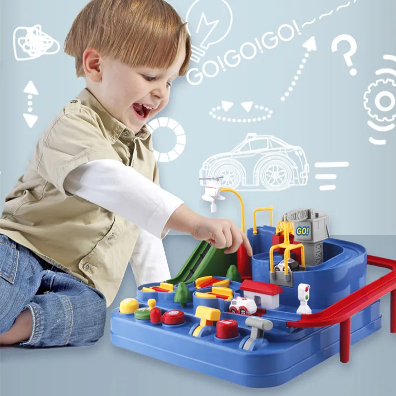 Jouet éducatif éducatif Montessori pour garçons de 2 à 4 ans, modèle  interactif de course de