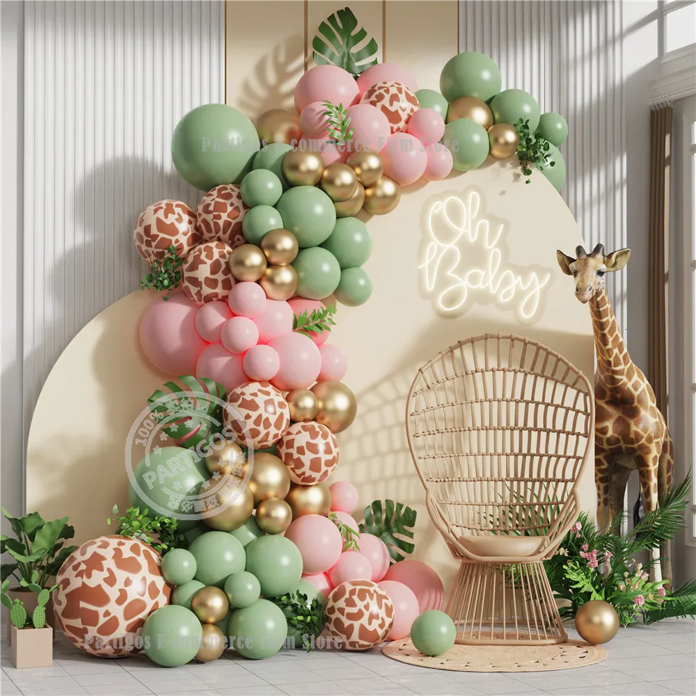 Decorazioni Natalizie 116 Pezzi Giungla Festa Di Compleanno Giraffa  Ghirlanda Di Palloncini Stampati Wild One Baby Shower Decorazioni Baby Pink  Sage Green Balloon Arch 221201 Da 13,88 €