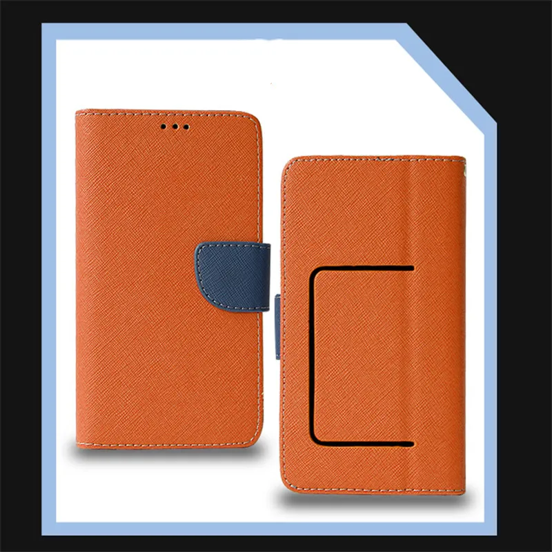 Universal Classic Wallet Leather Case Mobiltelefonp￥sar Flip Cover -tillbeh￶r f￶r Samsung iPhone B207
