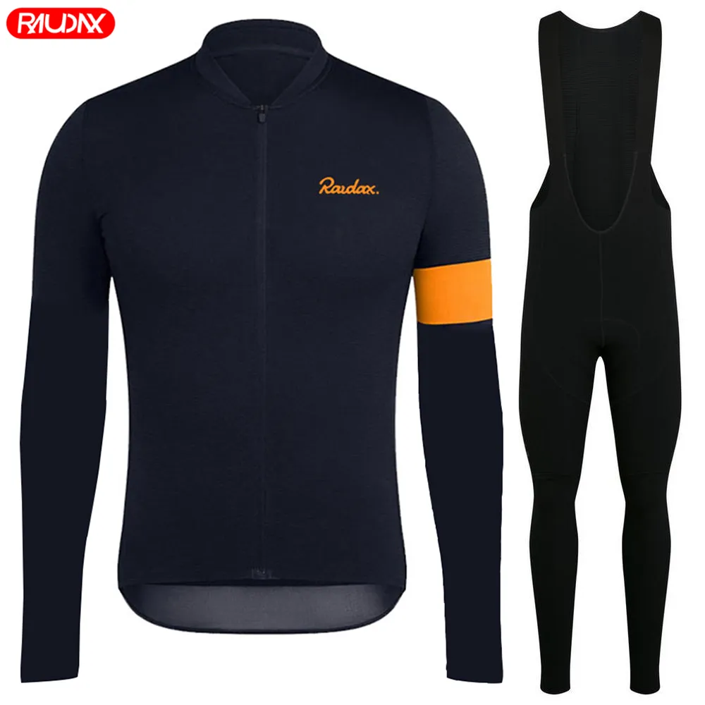 Rowerowe koszulki Sets Raudax Long Sleeve Rower Ubranie oddychające ubrania górskie garnitury Ropa Ciclismo Verano Triathlon 221201