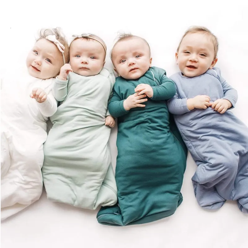 Sacos de dormir de fibra de bambú para bebés, bolsa de verano suave y cómoda con cremallera, saco para bebés sin mangas para niños 221130