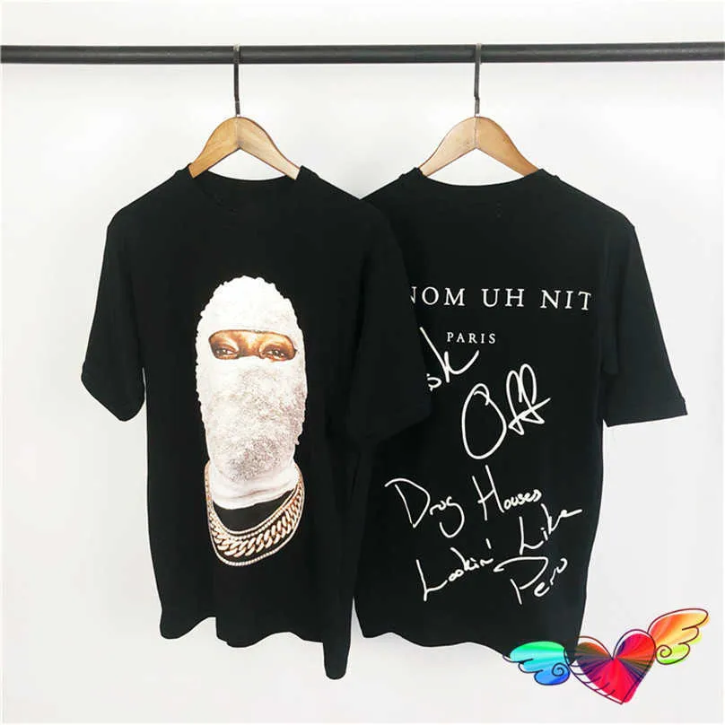 T-shirt maschile di lusso Magliette da uomo Nom Nit Mask Maglietta da donna Donne di alta qualità perle Nom Nit Tee Summer Short Maniche