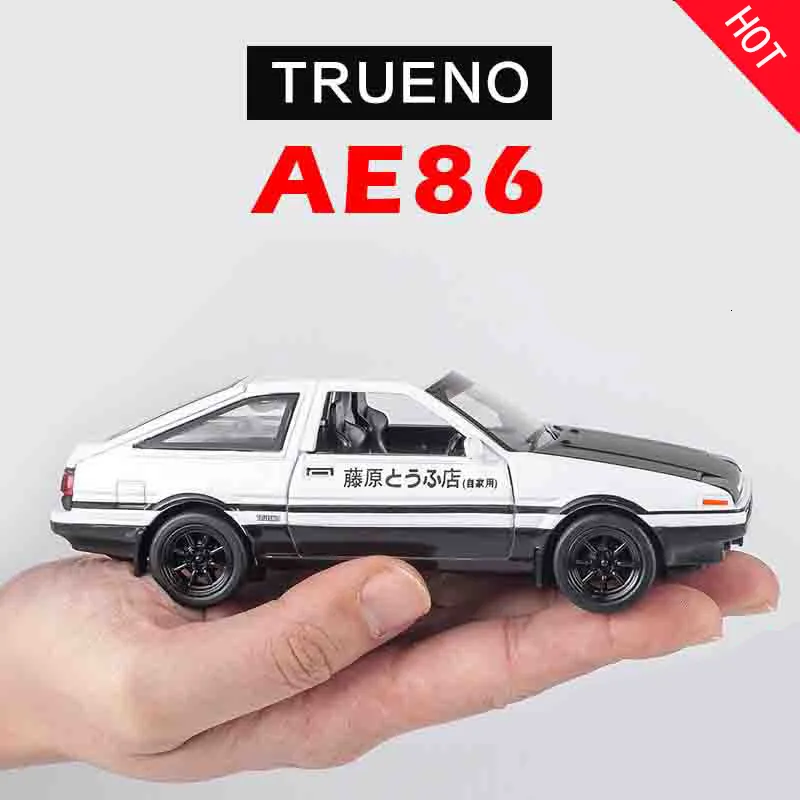 Diecast Model car 1 28 Toy INITIAL D AE86 Metal Alloy Diecasts Vehicles Miniature Scale s For Children 221201