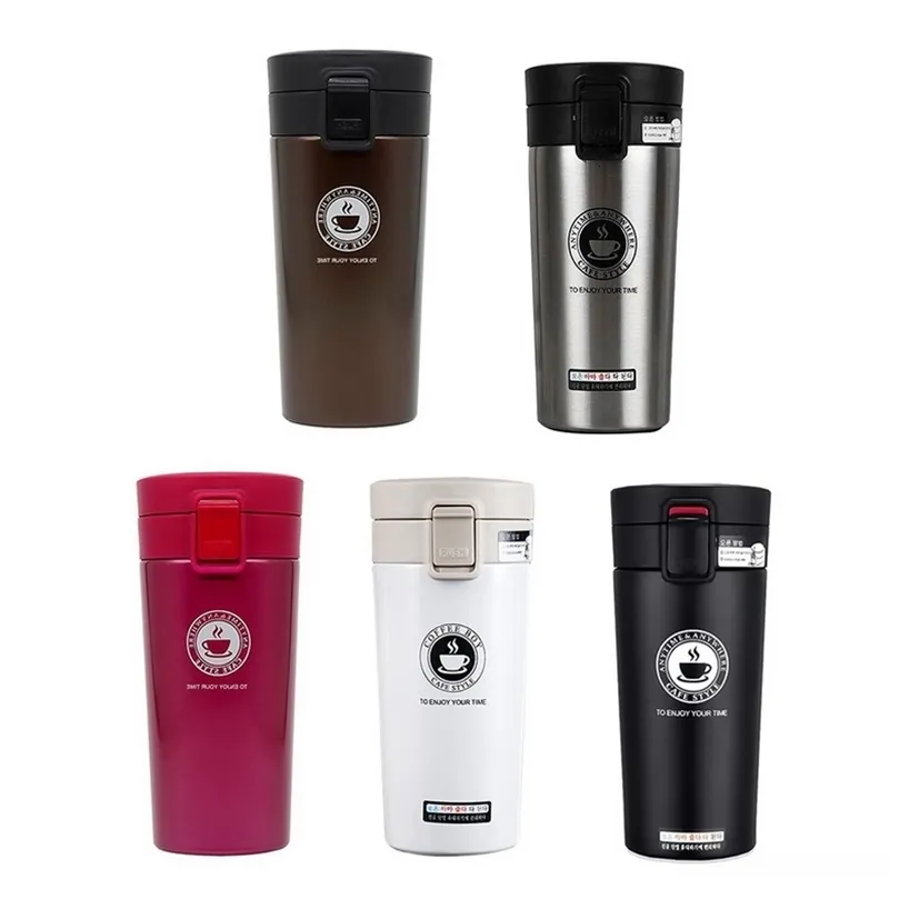 Water Bottles Premium Travel Coffee Mug Stainless Steel Thermos Tumbler Cups Vacuum Flask thermo Thermocup 221130