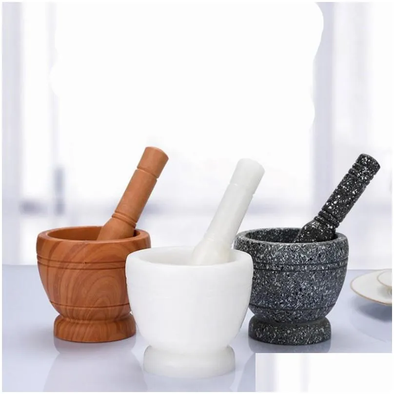 grinder pestle rolling mill manual mashed garlic pounder abrader stone mortar pepper spice kitchen tools 4 8tq c2