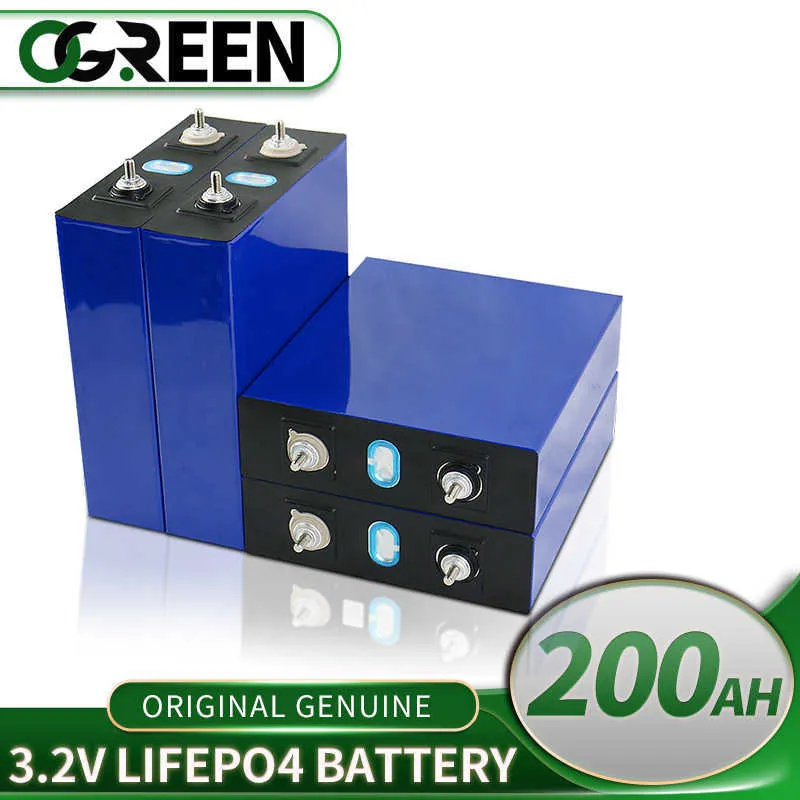 Lifepo4 200Ah 1/4/16PCS 3,2 V Deep Cycle Wiederaufladbare Lithium-Eisen Phosphat Batterie DIY 12V 24V 48V Solarzelle Für RV Golf Warenkorb