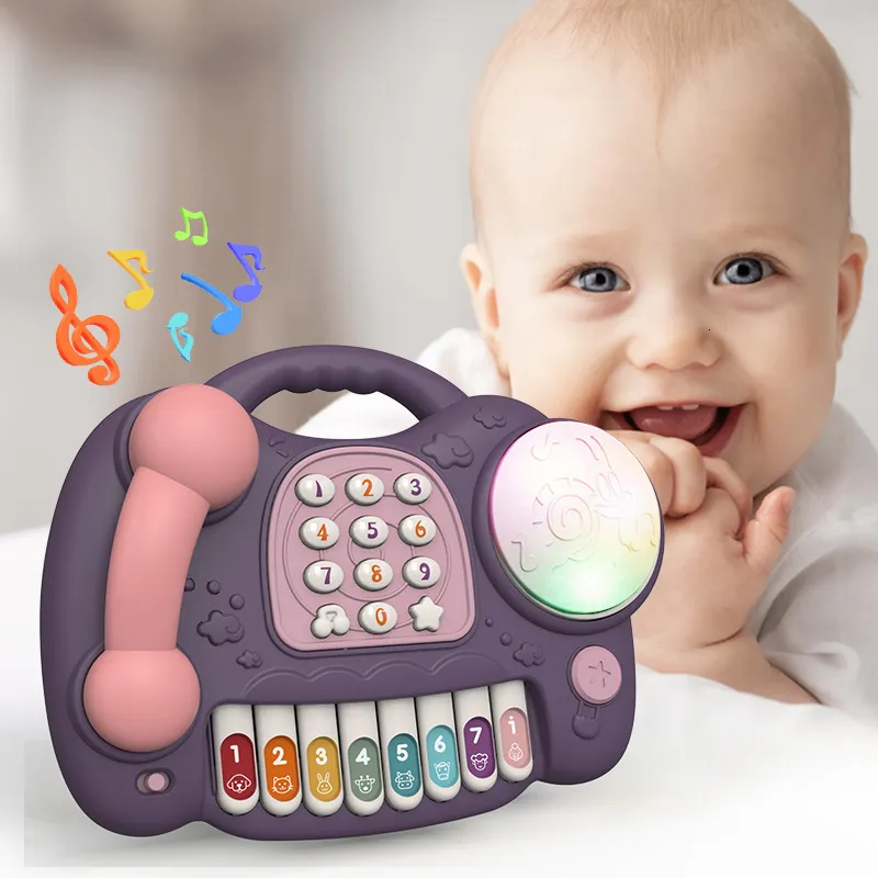 Toy Phones Baby Toys 13 24 Months Musical Piano Girls Mobile Phone Music Toy for Children 1 Year Kids Educational Phone Toy Birthday Gifts 221201