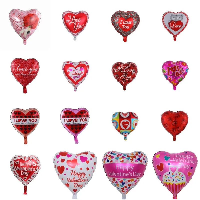 Happy Valentine Day Party Ballons 50 teile/los 18 zoll Aufblasbare Folienballon Hochzeit Valentinstag Ich Liebe Dich Globos Dekoration