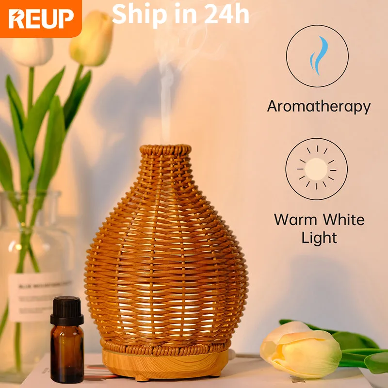 Essential Oils Diffusers Oil Diffuser Rattan Aroma Mist Humidifiers Aromatherapy With Waterless Auto ShutOff Protection For Home 221201