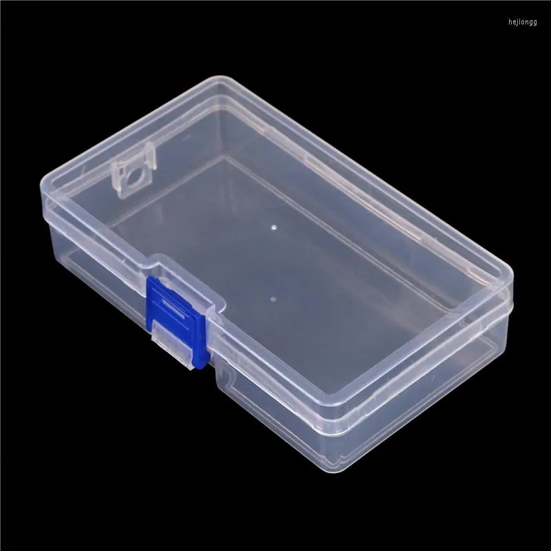 Garrafas de armazenamento pp transparente caixa vazia trava plástico boxhigh qualidade peças claras jóias recipiente de recipiente de recipiente de artesanato case