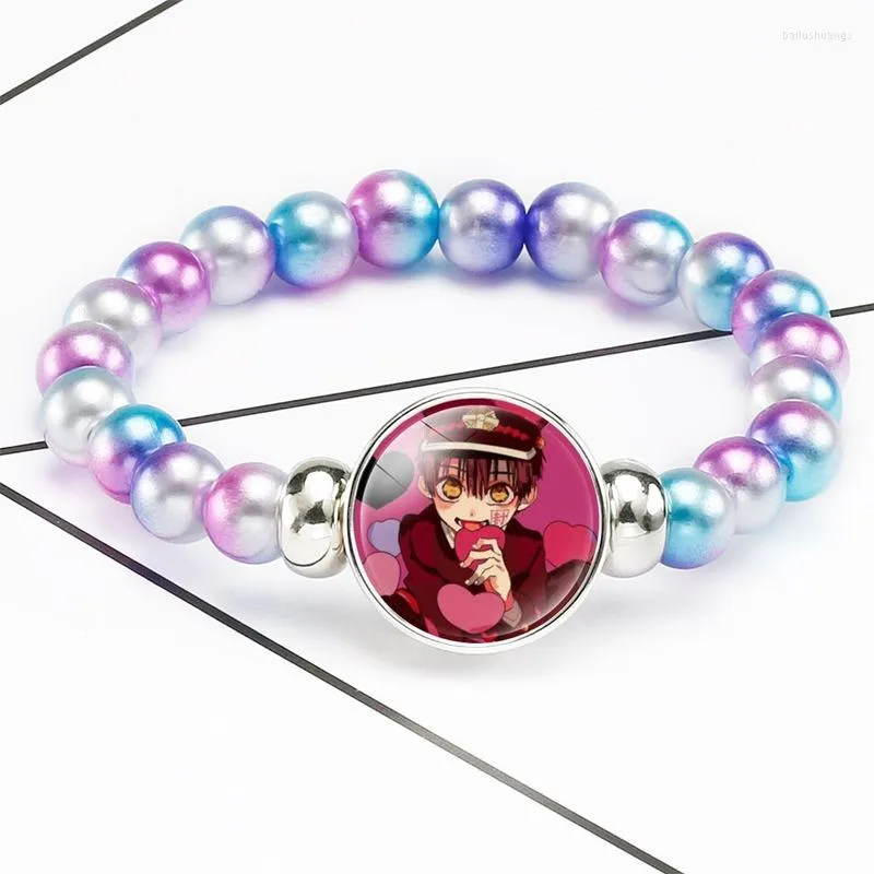 Charm Bracelets Anime Toilet-bound Hanako-kun Cosplay Yahiro Nene Beaded Bracelet Hanako Figure Glass Bangles For Men Women