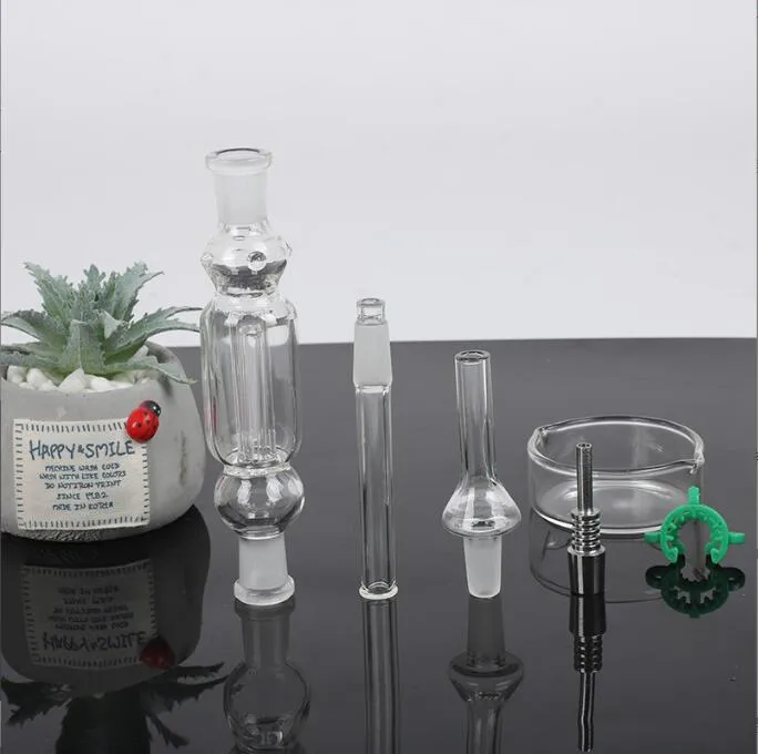Kit de coletor de n￩ctar de mini -tubos de alta qualidade com ponta de tit￢nio prego quartzo 10mm All Aveaable Mini Glass Pipe Micro NC Conjunto