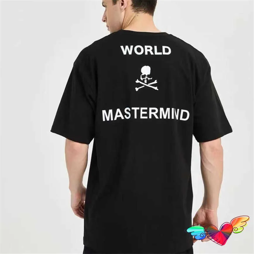 Men's T-Shirts Mastermind World Skull T Shirt 2022 Men Women Classic Skeleton Graphic Mastermind World Tee Japan Tops Short Sleeve T221130