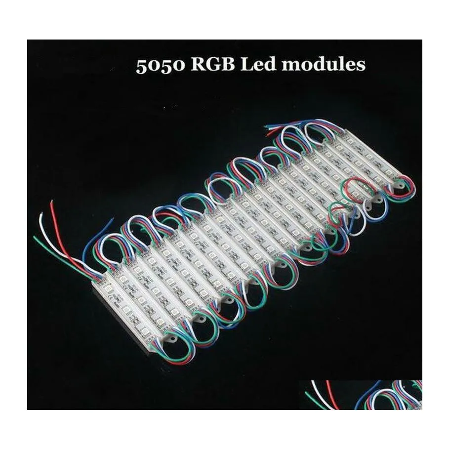 Modules Led 5050 Rgb Led Mode Lumière Étanche 12V Smd 3 Leds 0.72W Modes Signe Rétroéclairage Pour Lettres De Canal Drop Delivery Lights L Dhtay