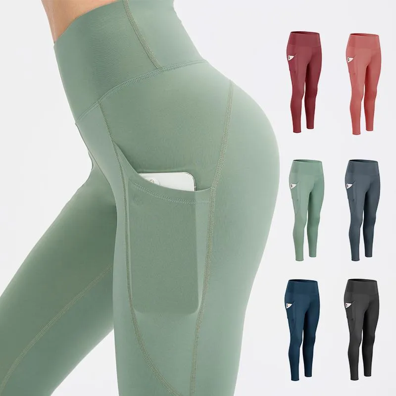 Leggings da donna Inverno Donna Stretto a vita alta Leggins casual Push Up Yoga elastico per abbigliamento fitness Pantaloni con tasca