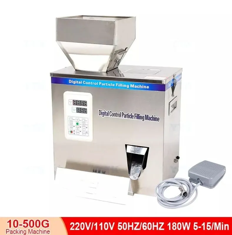 110v 220V 180W Machine à emballer automatique de poudre Café Poudre Granules Graine Goji Pesant Remplissage Quantitatif