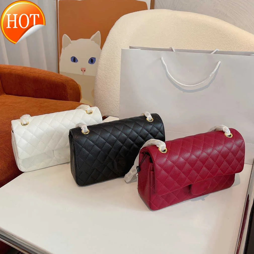 Women's Luxury Designers Shoulder Bags Classic Rectangular Caviar Texture Cowhide Envelope Bag Portable 25cm Fashion Crossbody Bag Factory Direct Sales