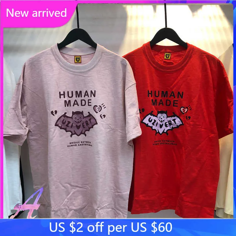 Мужские футболки Человеческие футболки Мужские женские негабаритные мультипликационные биты с короткими рукавами.