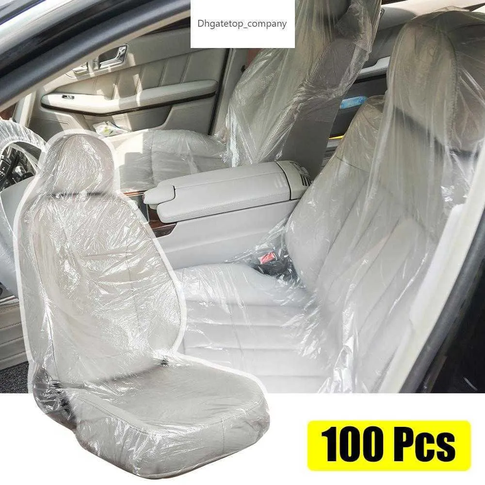 100/200 pièces universel jetable Transparent Anti-poussière siège de voiture housses de protection en plastique atelier Garage intérieurs accessoires