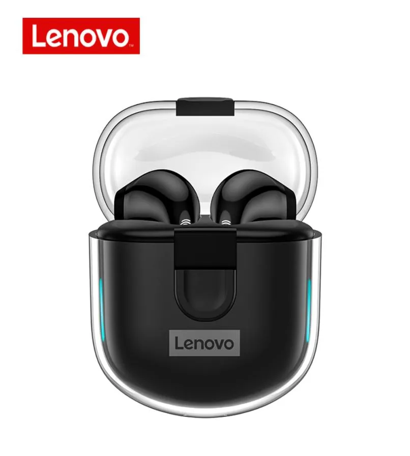 Nuevo Lenovo Lenovo LP12 TWS Auriculares inalámbricos Bluetooth Caja translúcida Dual Reducción de ruido Estereo Control táctil HD con MIC8955740