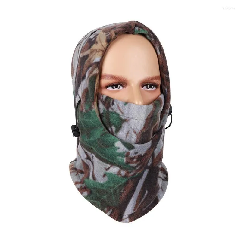 Bandanas Winter Cap For Men Printed Balaclava Camouflage Drawstring Military Spring Bandana Male Fleece Women Windproof Face Mask