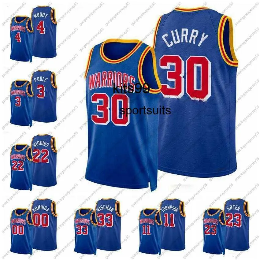 Stephen Curry #30 Basketball jersey Thompson #11 Wiggins #22 Poole #3 Iguodala #9 Greem #23 Kuminga #00