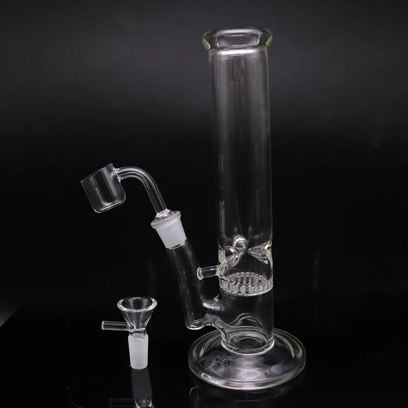 Glass Bong Hookahs Water Pipe Mini Hand Blown Smoking Pipe Small Bubblers with Honeycomb Perc