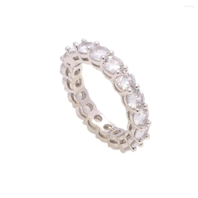 Wedding Rings Fashion Party Handmade Girl Trendy Inlaid Rhinestone Engagement Ring Set For Elegant Female
