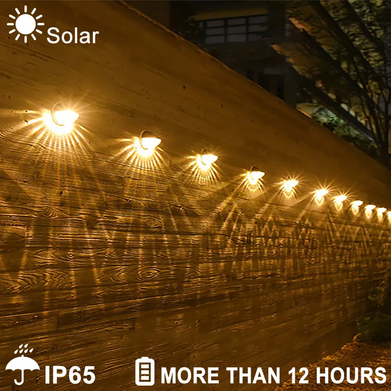 زخارف الحديقة LED Solar Light Outdoor Wall Lamps Energy Railor Hishafrict Decoration Vestoon LED 221202