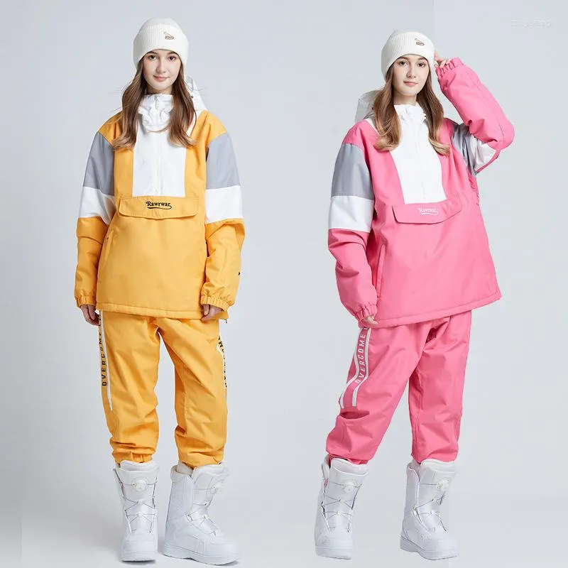 Ski -jassen 2022 Winter Ski -pak Men Vrouwen Warm winddicht waterdichte ademende buitensporten snowboarden sneeuwkleding jumpsuit