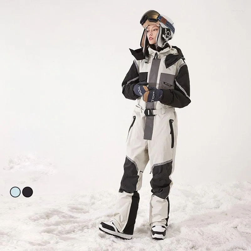 Skijacken Einteiliger Skianzug Herren Winddicht Wasserdicht Warm Männlich Atmungsaktiv Snowboardkleidung Damen Outdoor Thermal Winter Schneesets