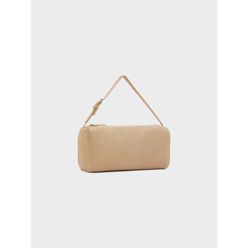 The Row Bag Designer Handbag 90s Baguette Mini Suede Small Square Pencil Case in Black