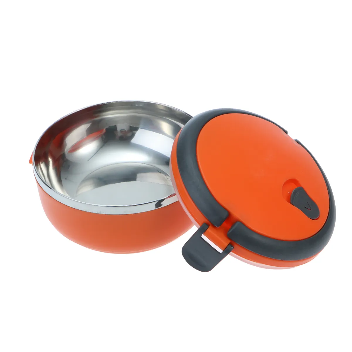 Lancheiras para lanche aço inoxidável térmica lanche térmica Box portátil adulto redonda caixas de bento de alimentos à prova de vazamento com alça 221202