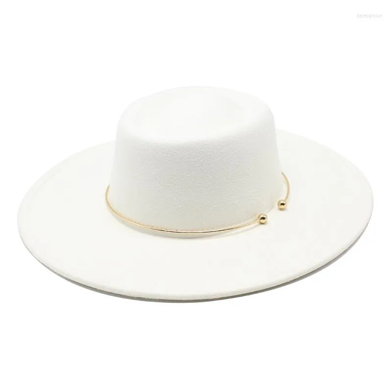 Berets Women's Cap Hats Spring Autumn 2022 Fashion Bowler Hat Felt Chapel Beach Men's Panama Elegant Wedding Picture Gentleman