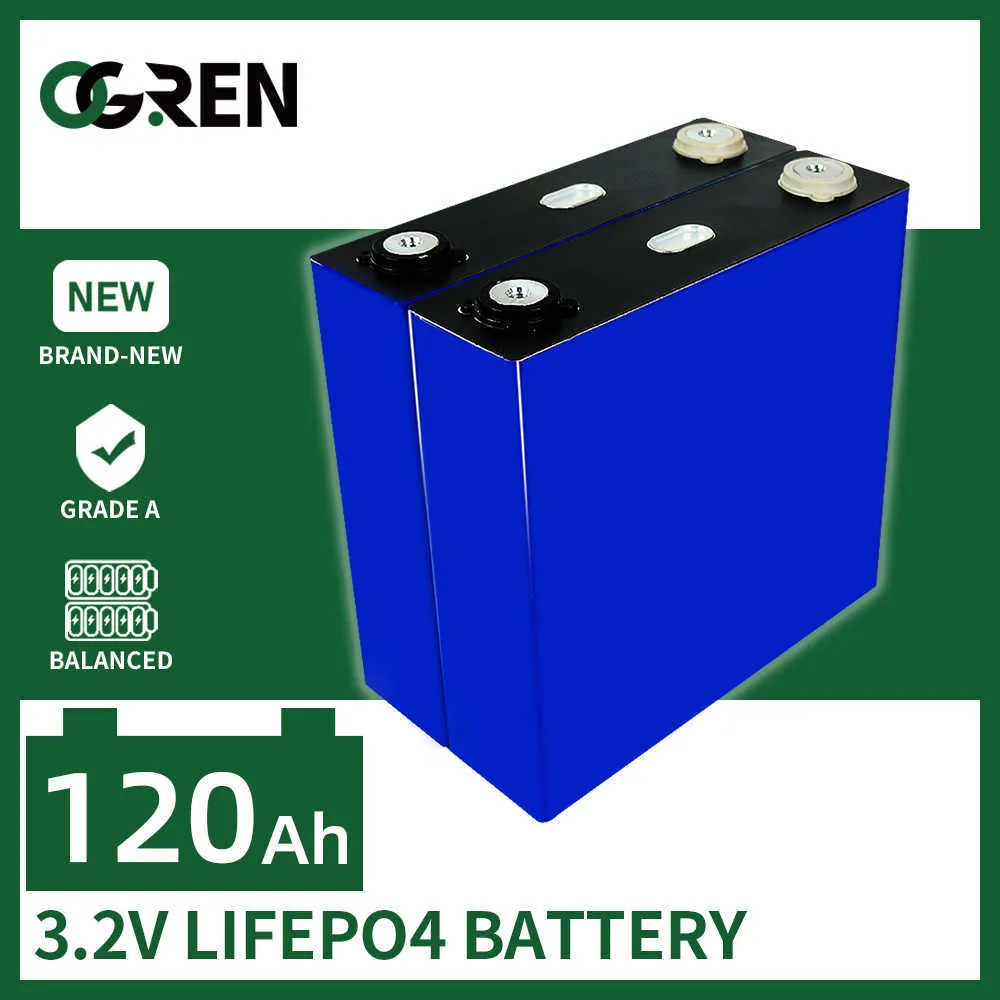 3.2V LIFEPO4 Batteri 1/4/8/16/32 st 120Ah litiumjärnfosfatcellpaket DIY 12V 24V 48V för RV Golf Cart Boat Yacht Forklift