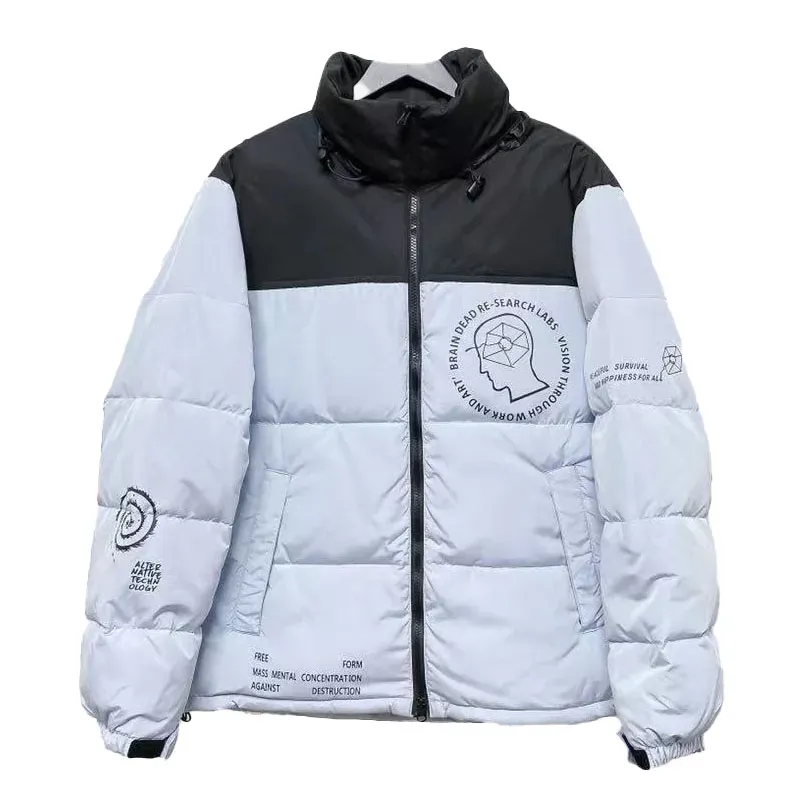 The north face x brain dead sales nuptse jacket sky blue