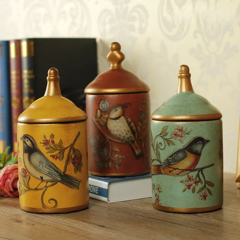 Oszczędzania żywności pojemniki do przechowywania vintage ceramiczne kanistrze kuchenne słoiki do przechowywania butelki retro herbata cukierka CL92319 221202