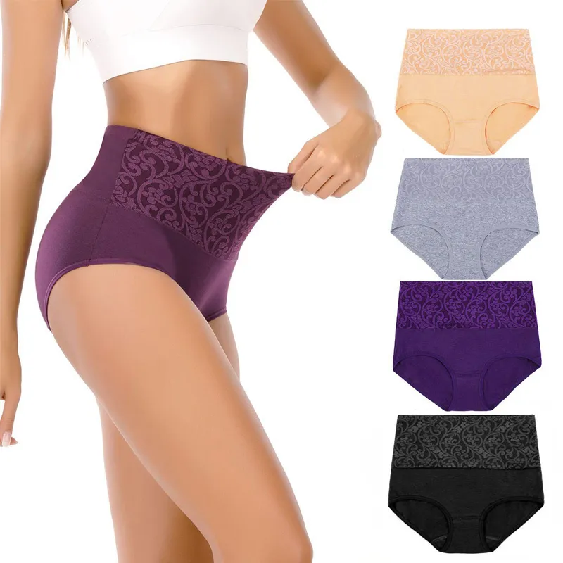 Bragas de mujer Ropa interior de algodón Mujeres Lencería de cintura alta para damas Calzoncillos Control de barriga Bragas CSección Recuperación XXXXL Calzoncillos de talla grande 221202