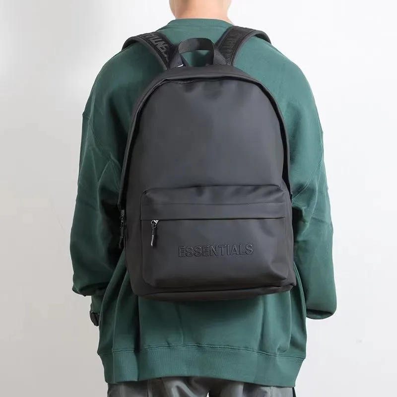 Fog Essentails 빅 블랙 배낭 가방 패션 세련된 어깨 핸드백 품질 가죽 배낭 소년 럭셔리 세련된 Satchel Bag